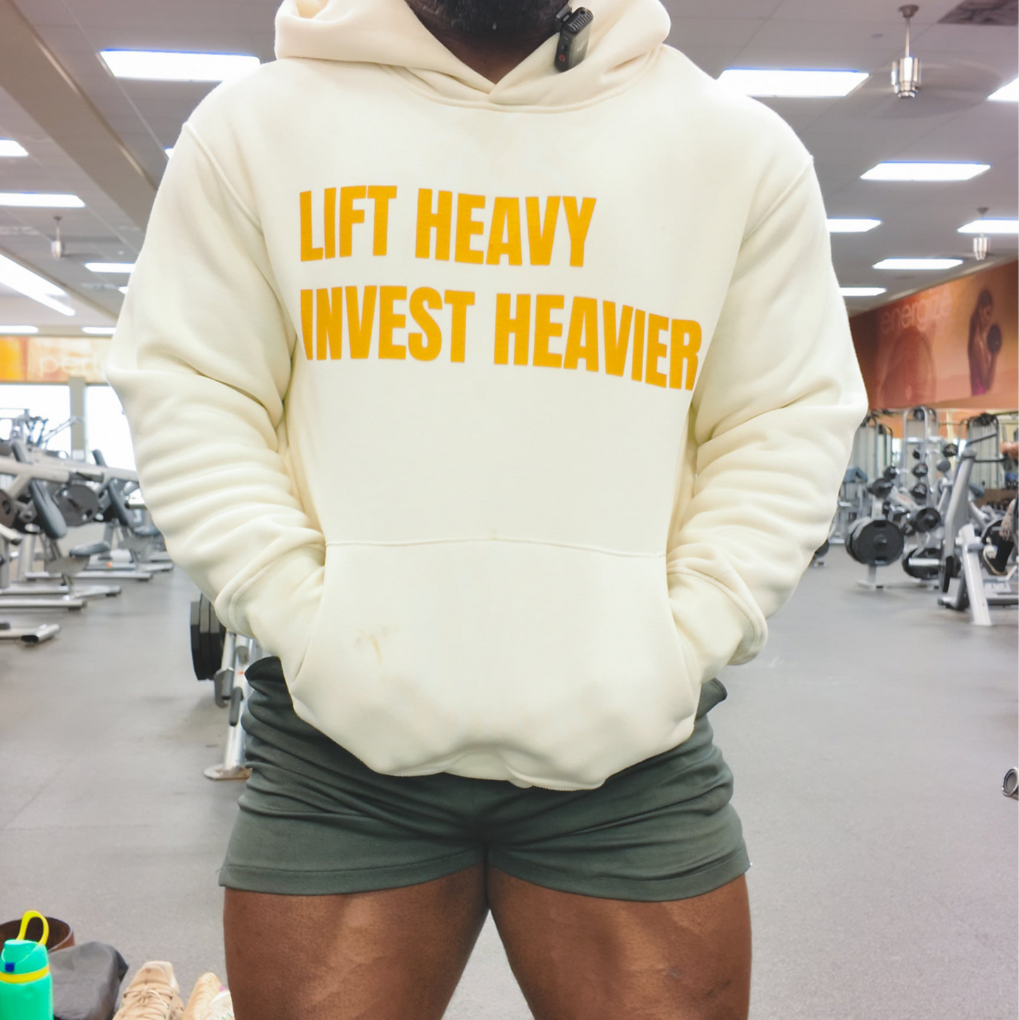 Lift heavy, Invest Heavier Heavyweight Hoodie